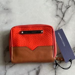 Rebecca Minkoff Bright Orange Small Zip Wallet